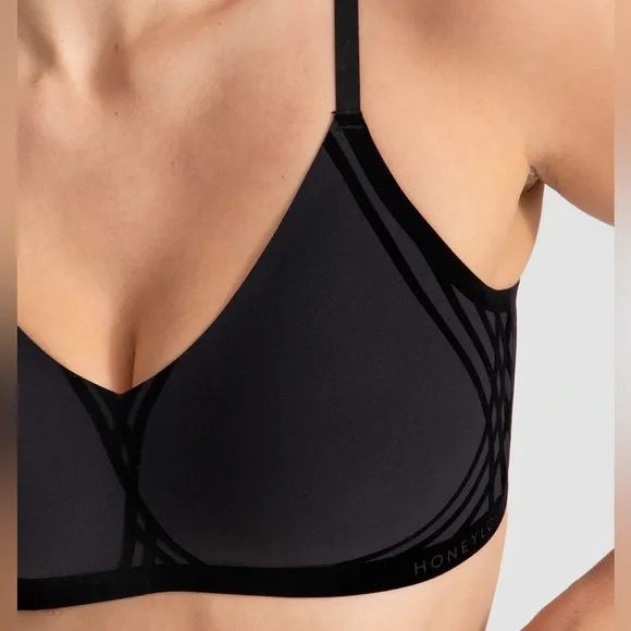 Honeylove Silhouette Wireless Bra Black size XL - Picture 2 of 9